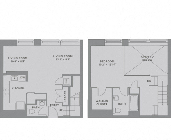 Floorplan for Apartment #02-229, 1 bedroom unit at Halstead Haverhill